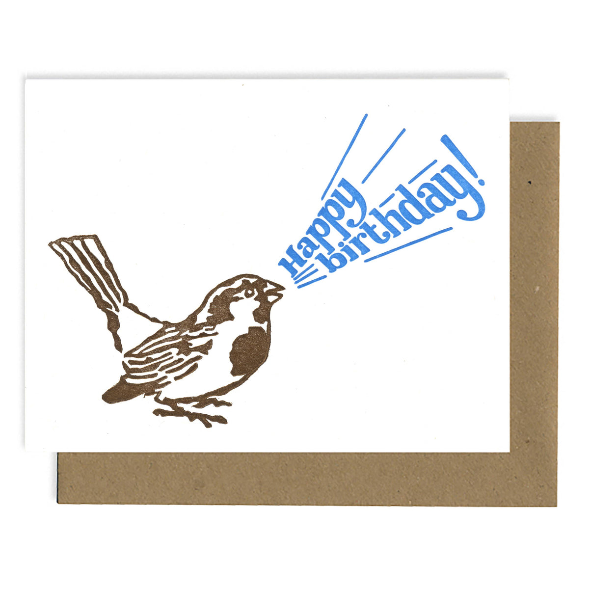 Birdie Birthday LETTERPRESS CARD