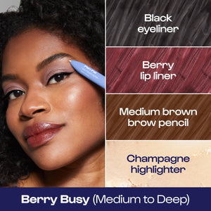 Pen Pal 4-in-1 Makeup Touch Up Pen - Berry Busy: Berry Busy