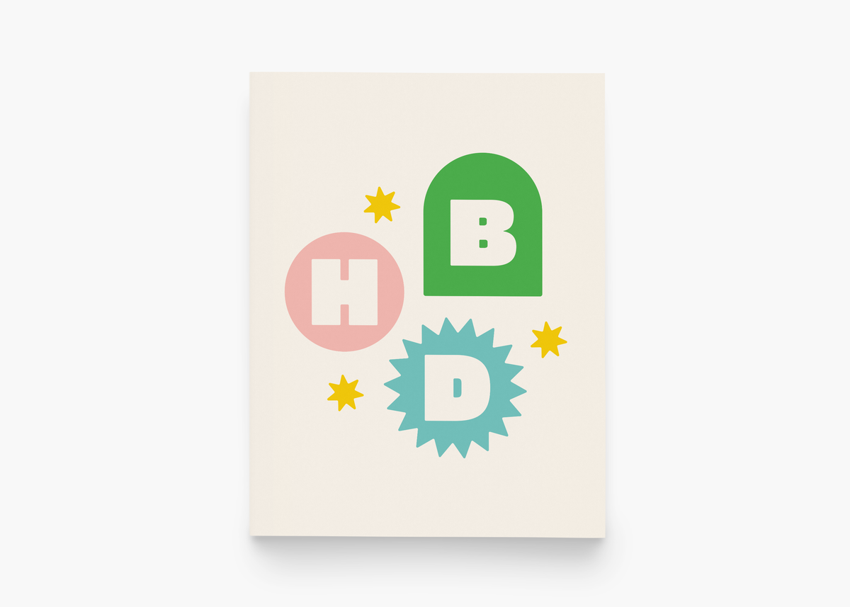 HBD Birthday Silly Shapes Greeting Card