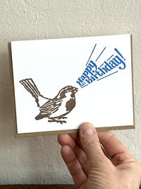 Birdie Birthday LETTERPRESS CARD