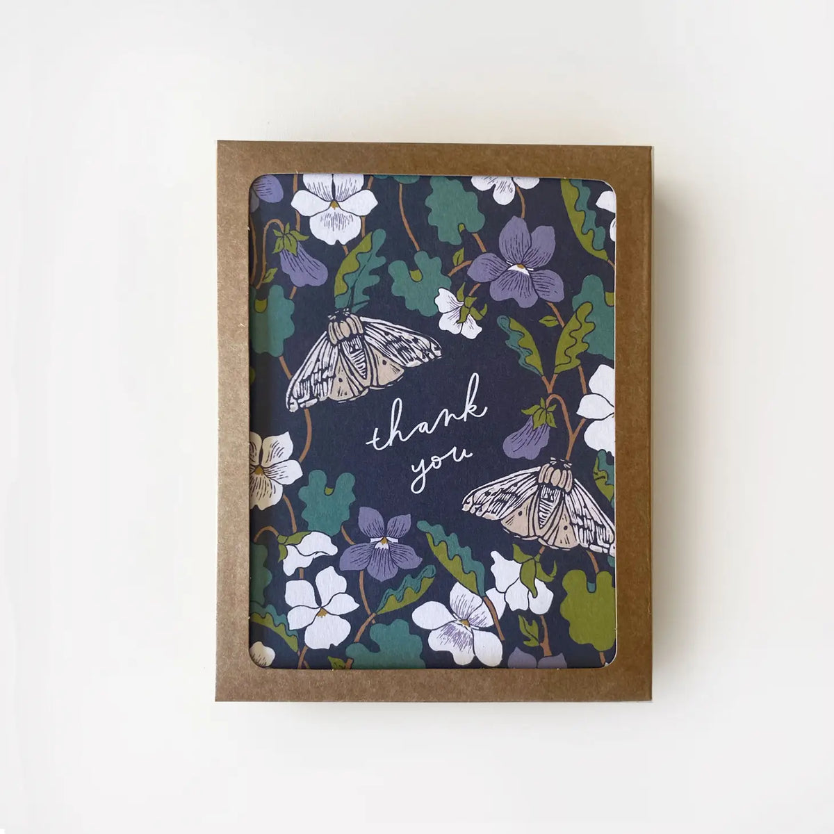 Woodland Violet Thank You - Boxed Card Set of 8
