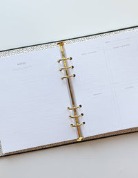 Black & White Squiggle Perpetual Planner, Non Dated