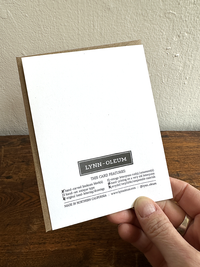 Bigfoot LETTERPRESS CARD