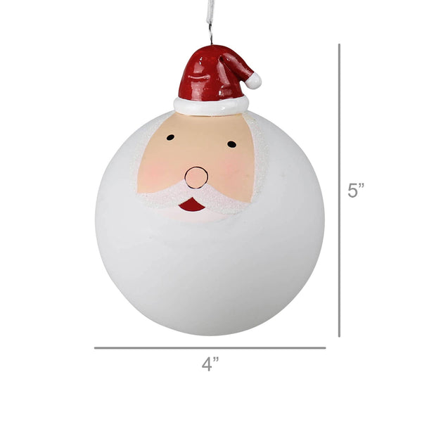 Santa Head Ornament, Glass