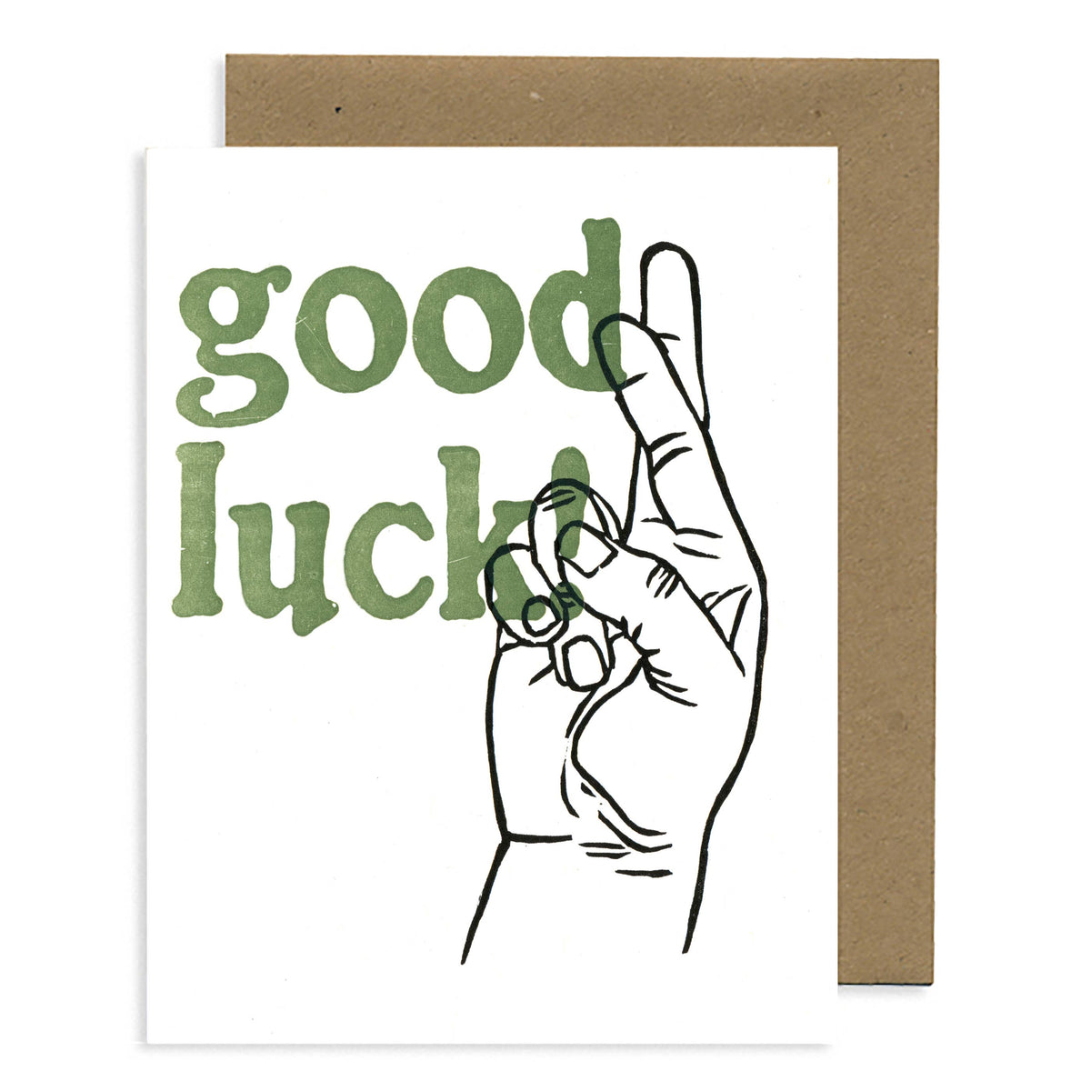 Good Luck LETTERPRESS CARD