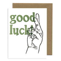 Good Luck LETTERPRESS CARD