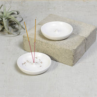 Luna Incense Holder - Round - Matte White