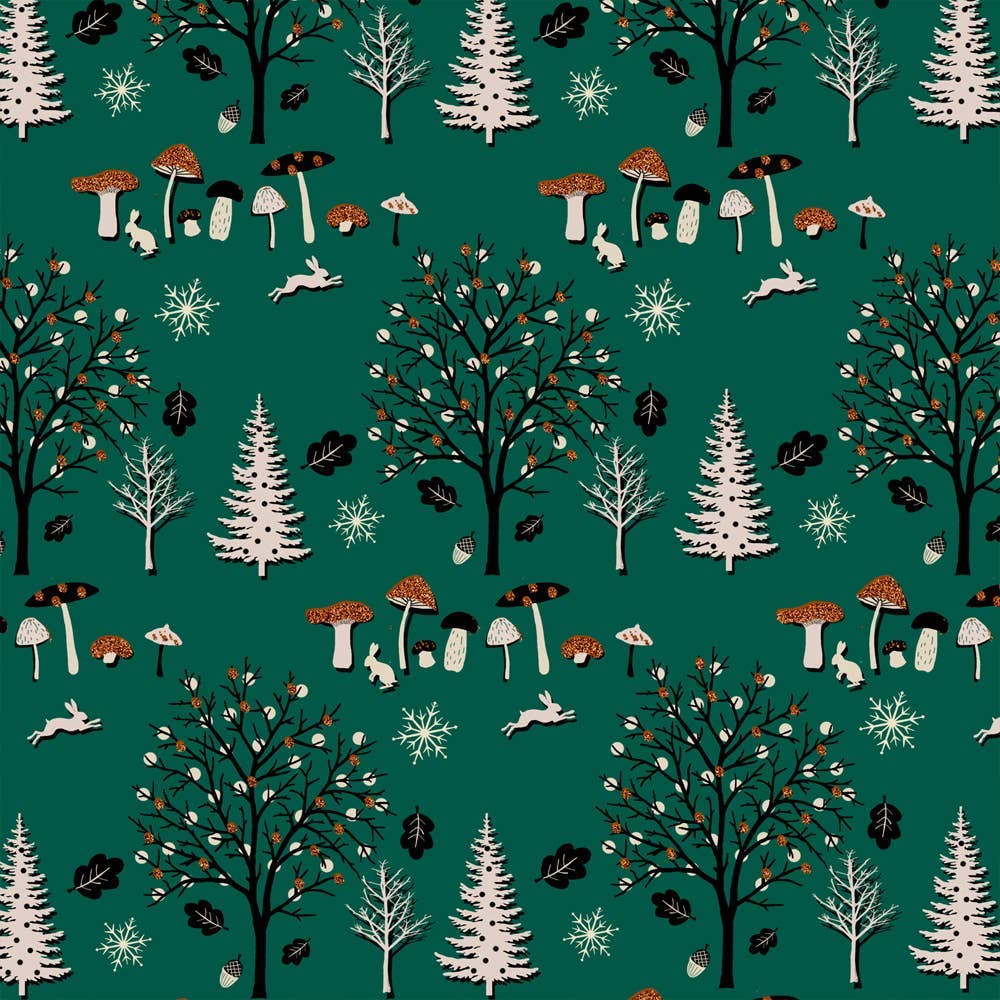 Eco-friendly Christmas Winter Woodland Roll Wrap (42 rolls)