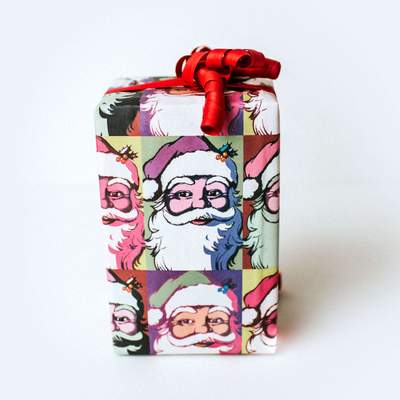 Warhol Santa • Double-sided Eco Wrapping Paper • Holiday