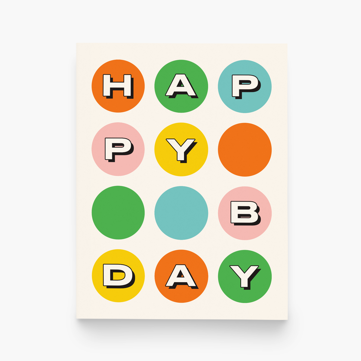 Happy Birthday Button Grid Greeting Card