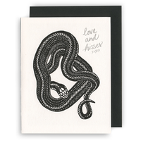 Darker Things - Snake LETTERPRESS CARD