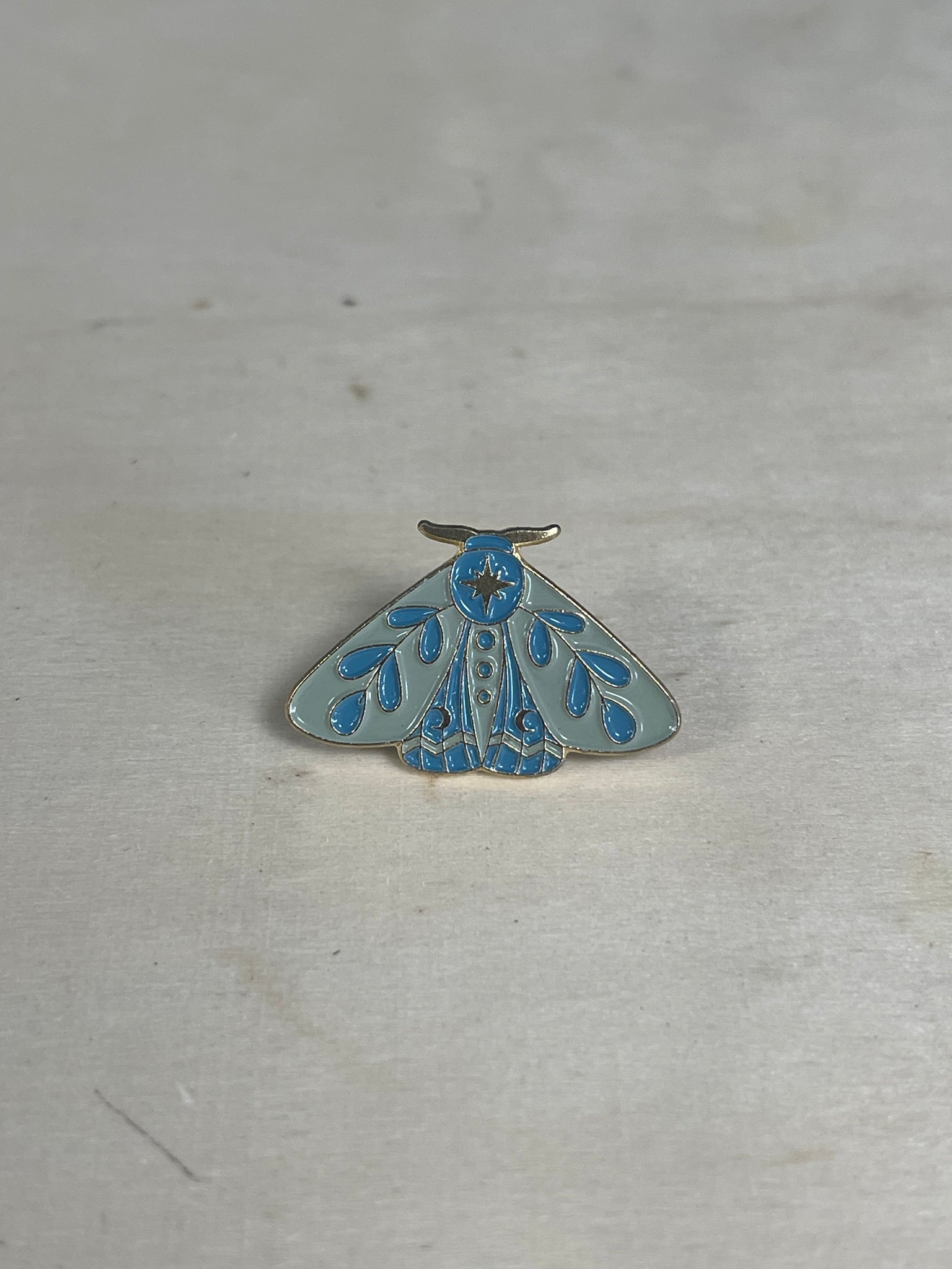 Blue Moth Pin