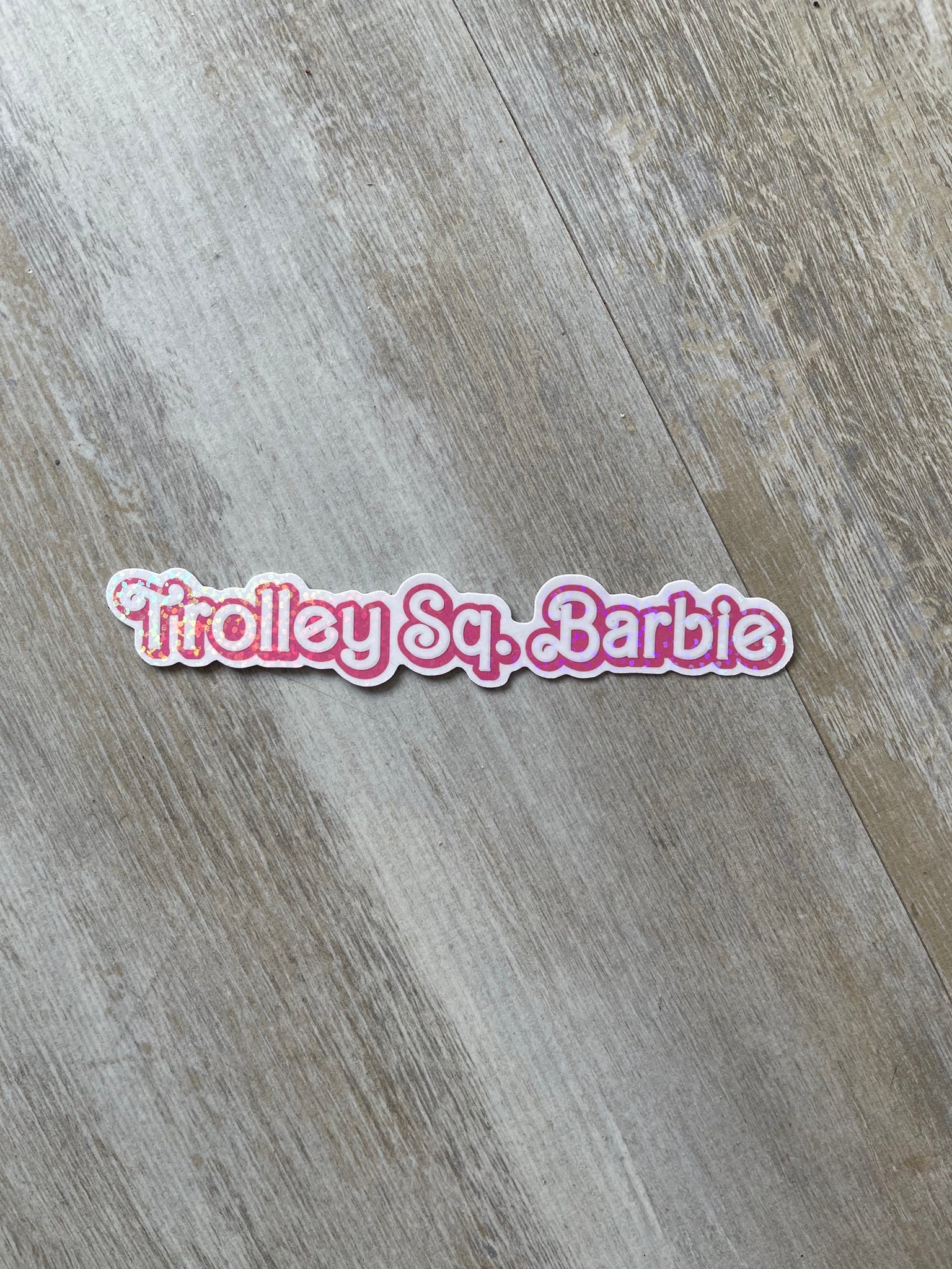 Barbie Styled Holographic Vinyl Sticker