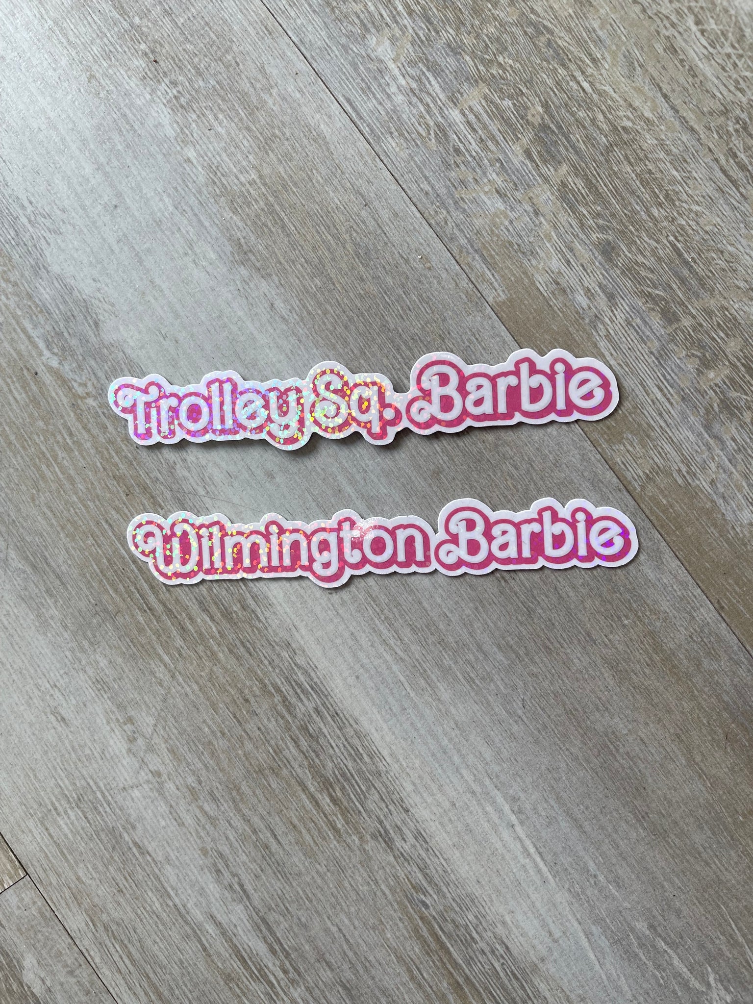 Barbie Styled Holographic Vinyl Sticker