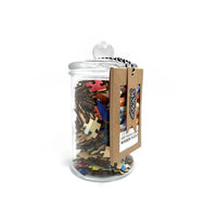 Wooden Puzzle: Herringbone Repeat in Glass Jar