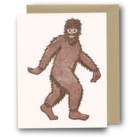 Bigfoot LETTERPRESS CARD