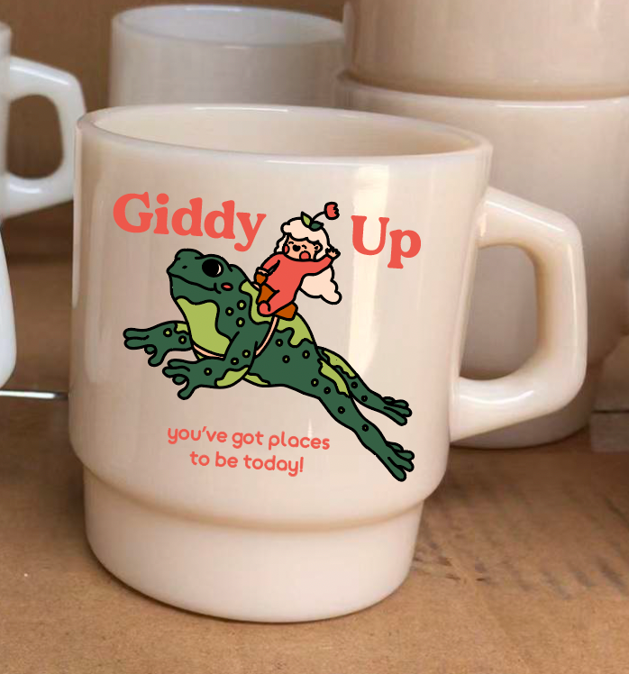 "Giddy Up" Vintage Diner Mug