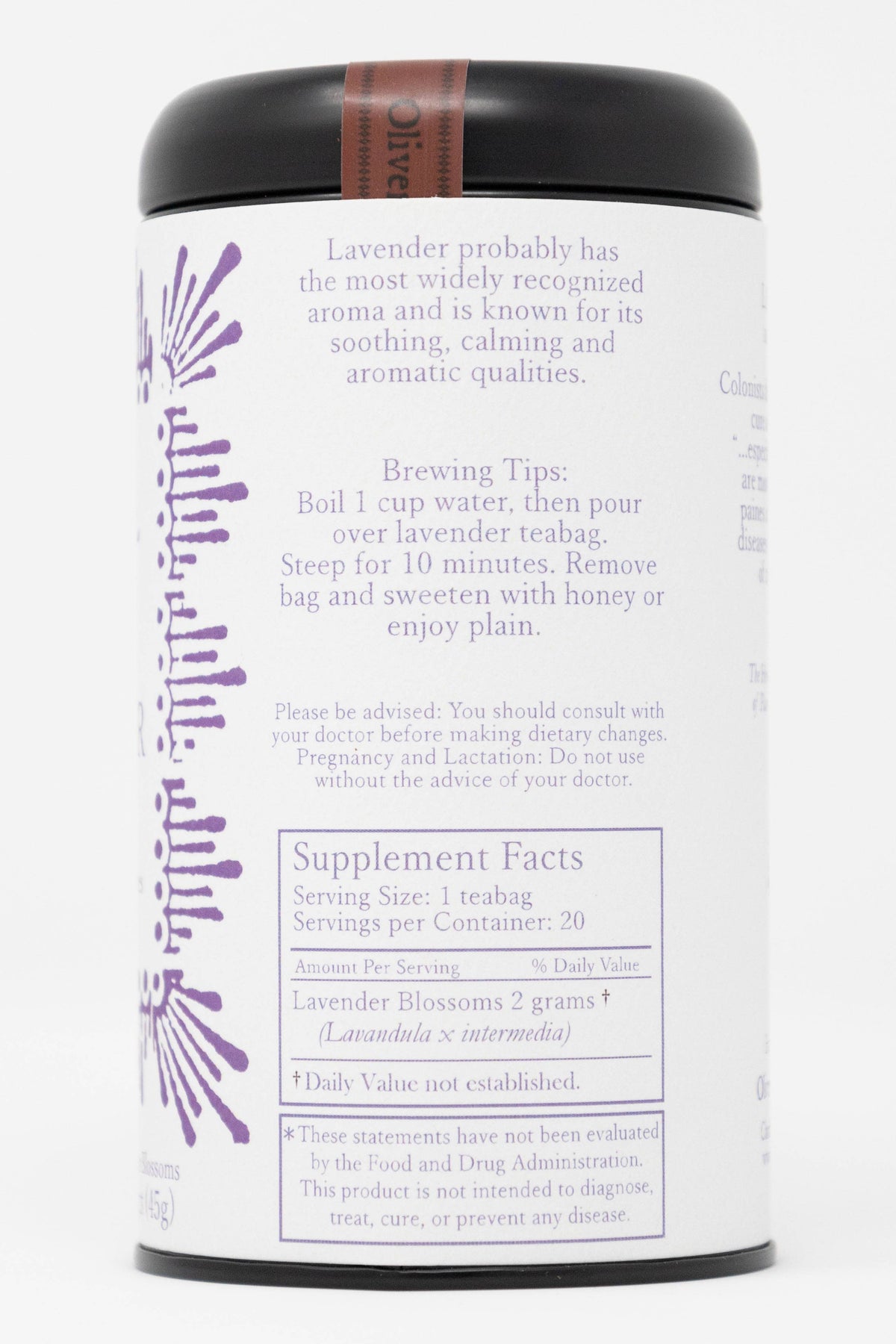 Colonial Remedies No. 8 - Pure Lavender Tea Bags