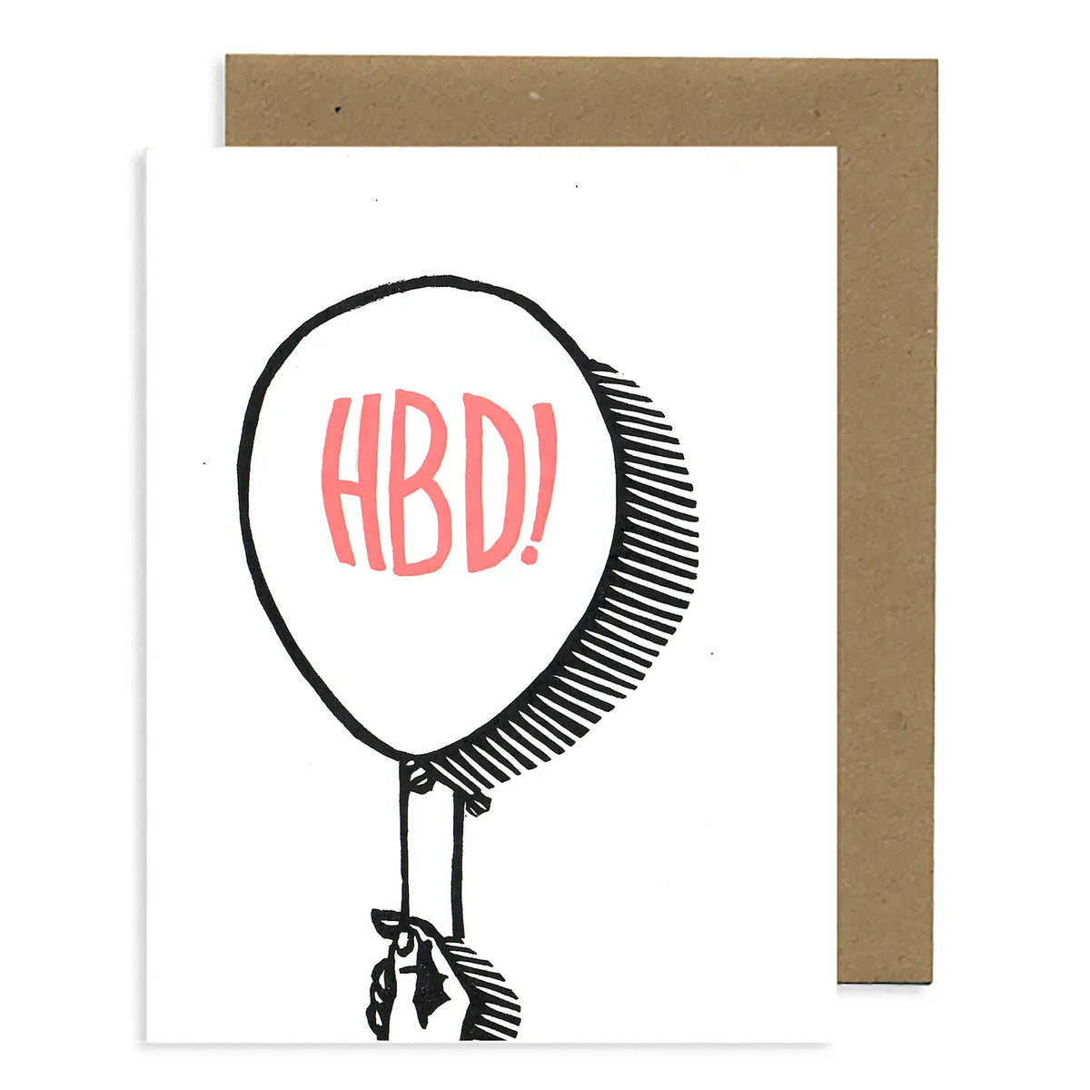 Birthday Balloon Letterpress Card