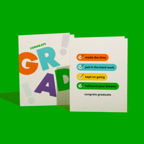 Congrats Grad Checklist Graduation Greeting Card