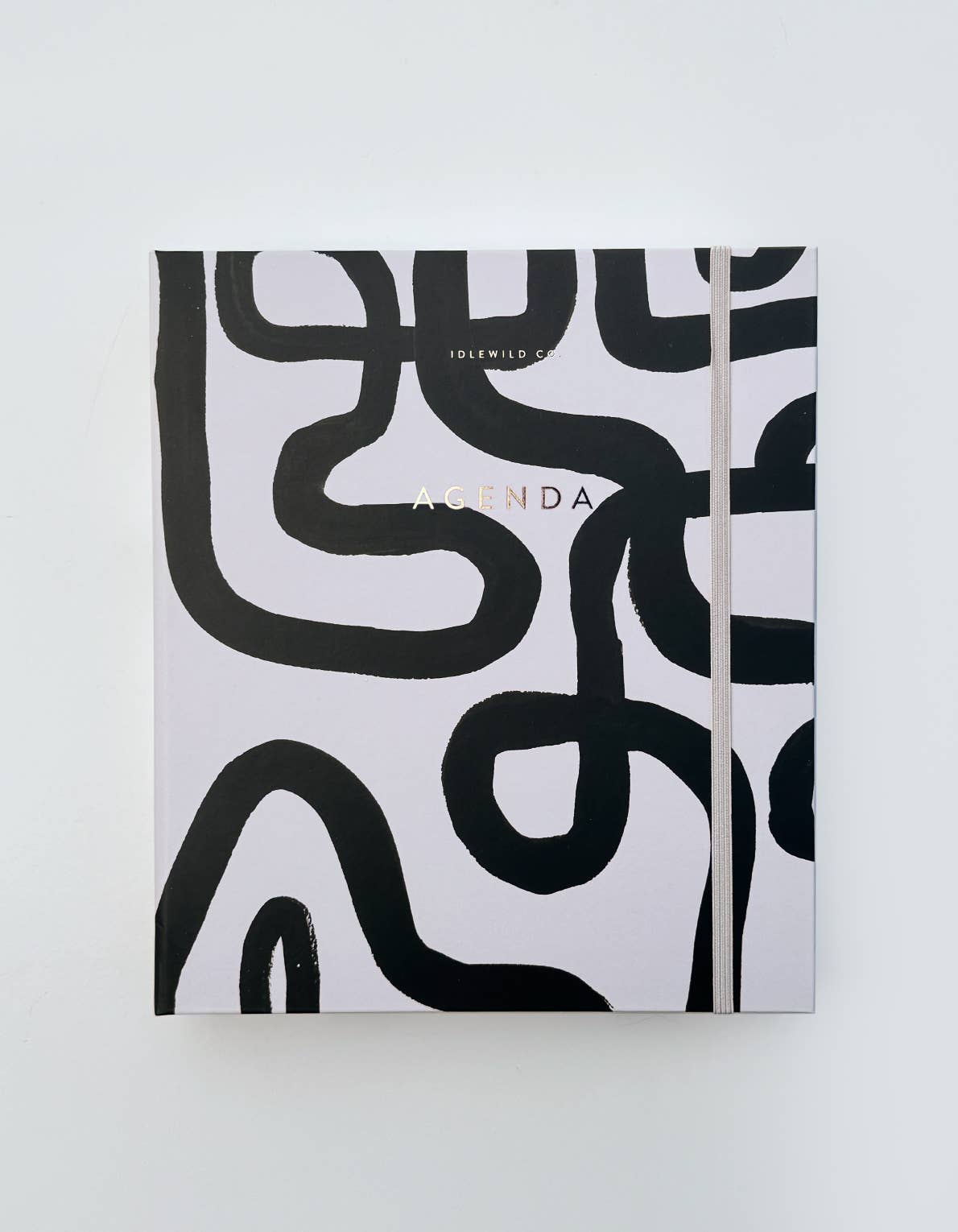 Black & White Squiggle Perpetual Planner, Non Dated