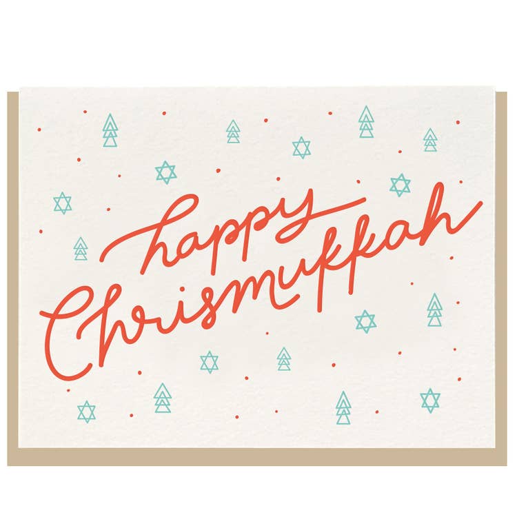 Happy Chrismukkah - Letterpress Card