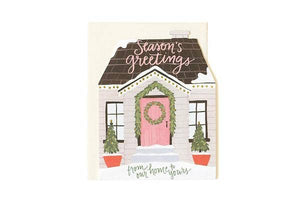 Holiday House Cutout Christmas Greeting Card