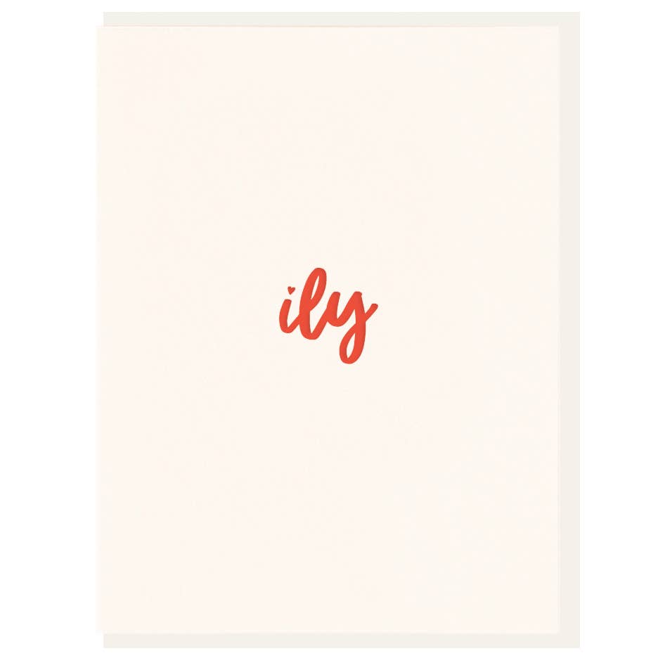 ily: i love you - Letterpress Card