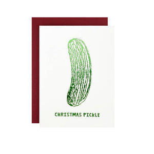 Christmas Pickle Letterpress Card