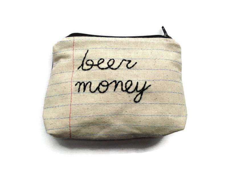 Beer Money Zipper Pouch