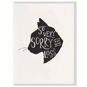 So Very Sorry Cat Sympathy Card