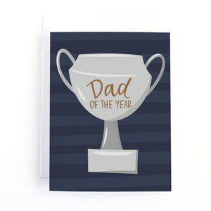 Dad of the Year Trophy Father's Day Card