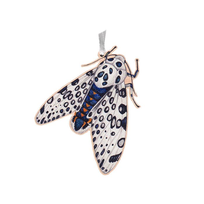 Giant Leopard Moth Keepsake Holiday Ornament