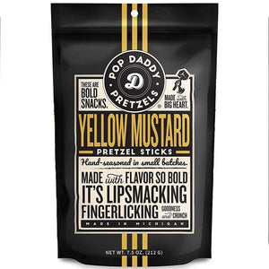 Pop Daddy Yellow Mustard Pretzel Sticks 7.5 OZ