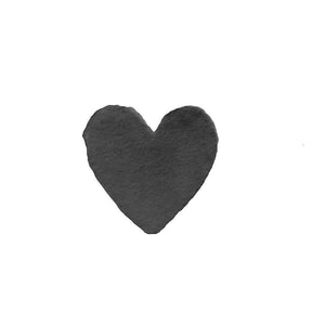 Charcoal Petite Handmade Paper Heart