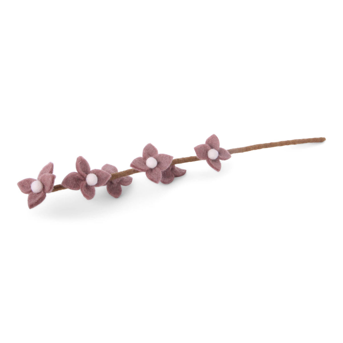 Felt Flowers on Stalk, Lavender