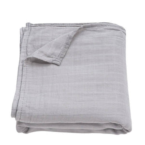 Muslin Swaddle Blanket (Light Grey)