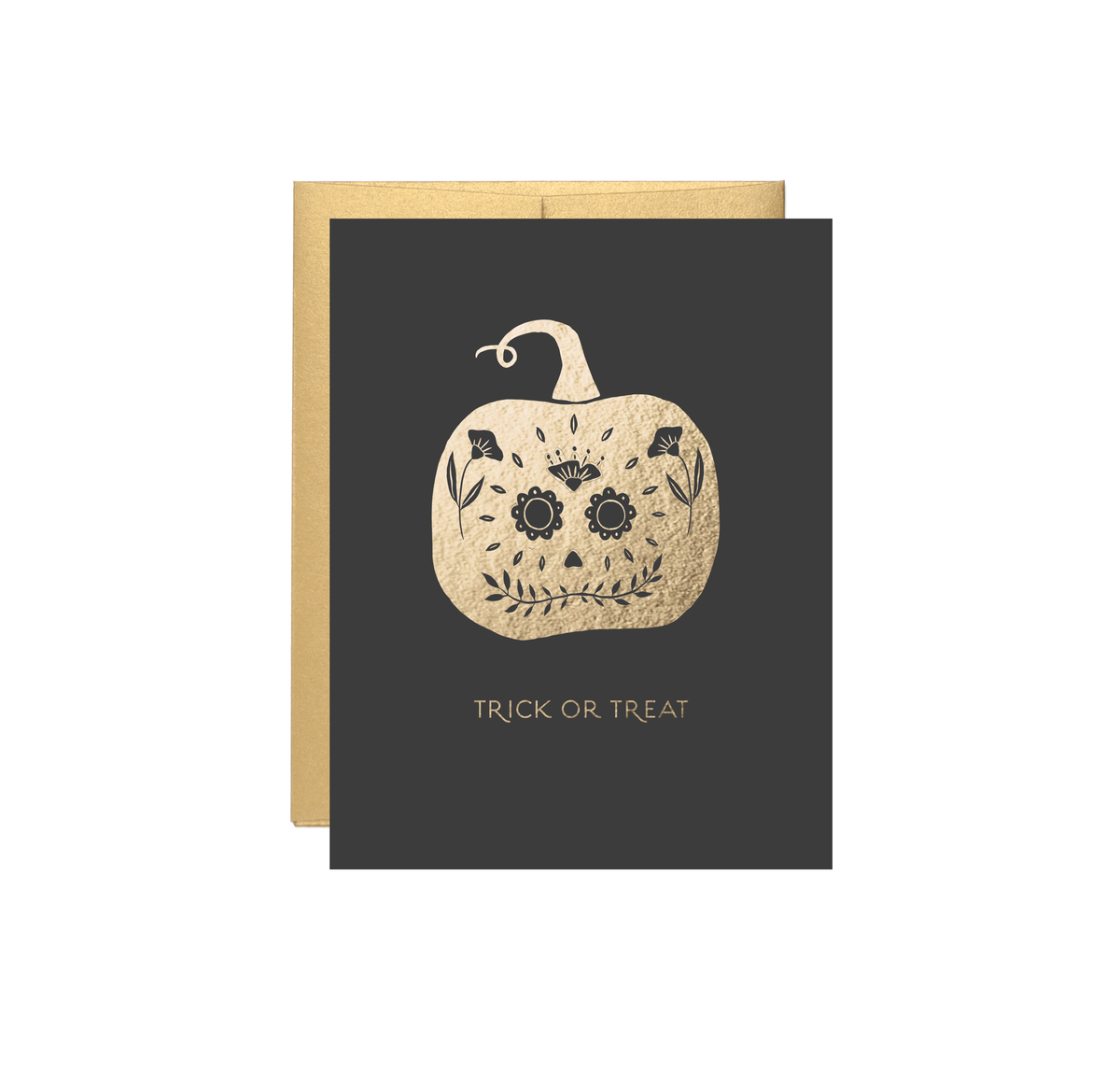 Trick or Treat Sugar skull Pumpkin Halloween Card -Boxed Set