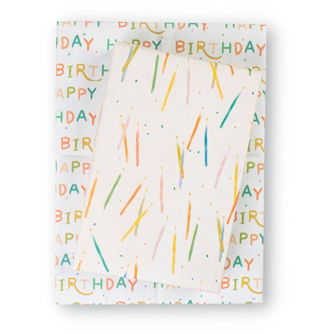 Candles / Happy Birthday  • Double-Sided Eco Wrapping Paper