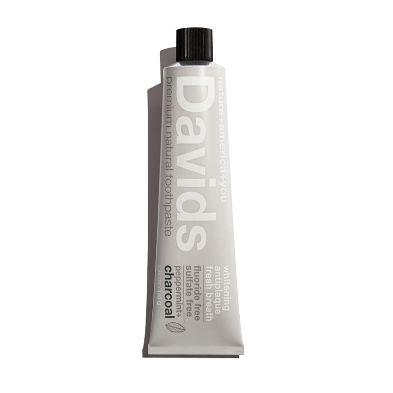 Davids premium toothpaste - charcoal + peppermint