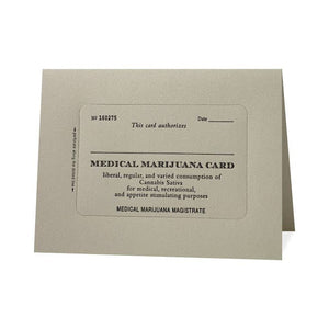 Medical Marijuana Letterpress Card