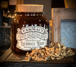 Vintage Herbal Apothecary Jar with Licorice Root