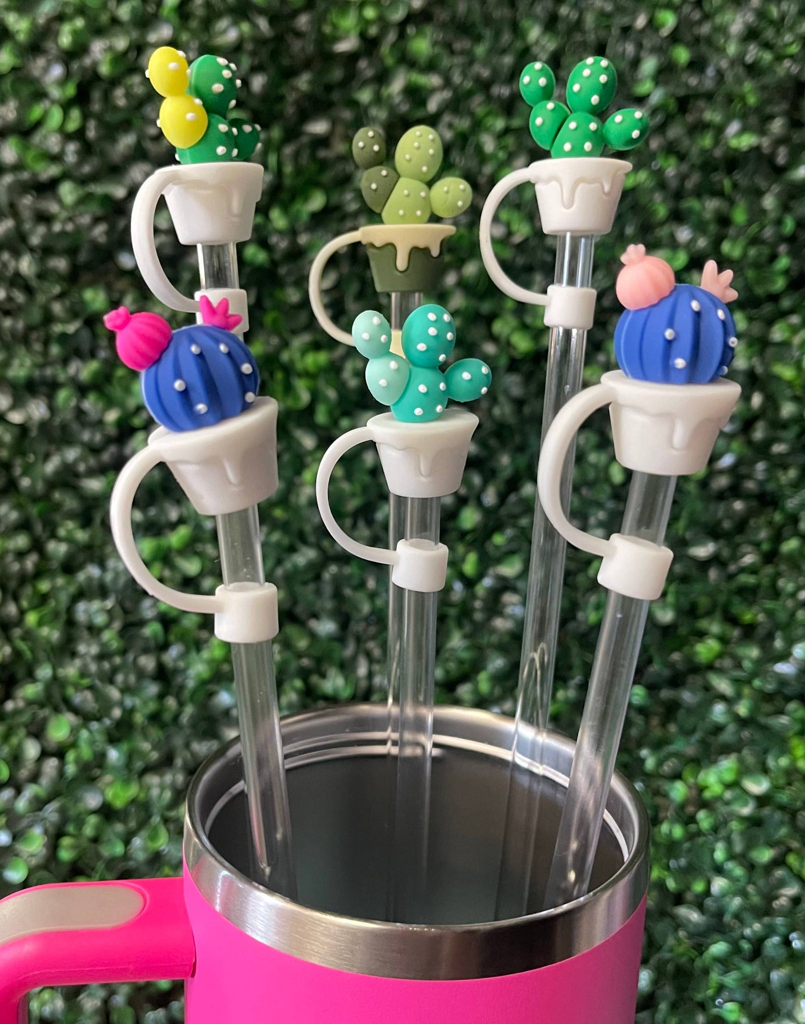 Cactus Straw Toppers
