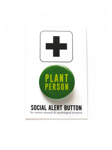PLANT PERSON pinback button