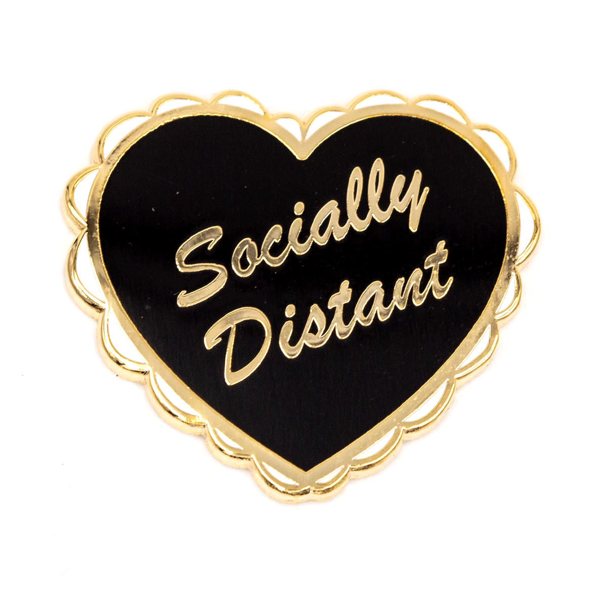 Socially Distant Enamel Pin