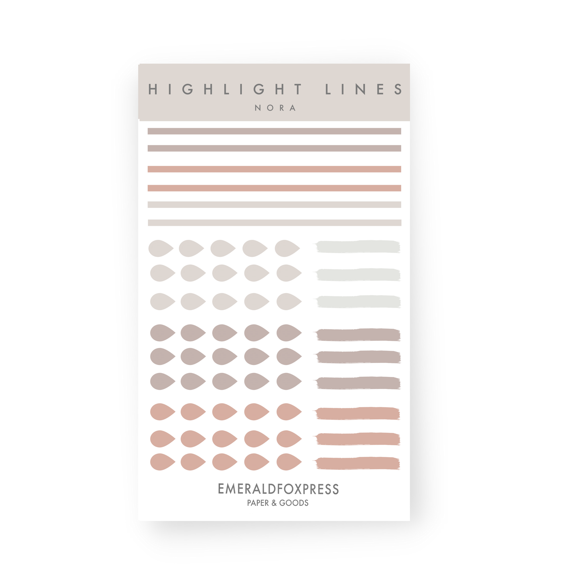 Nora Highlight Lines - Planner Sticker Sheet