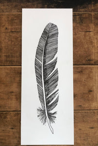 5.5" x 14" Feather Print