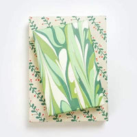 Marbled / Mistletoe • Double-sided Eco Wrapping Paper •Holiday