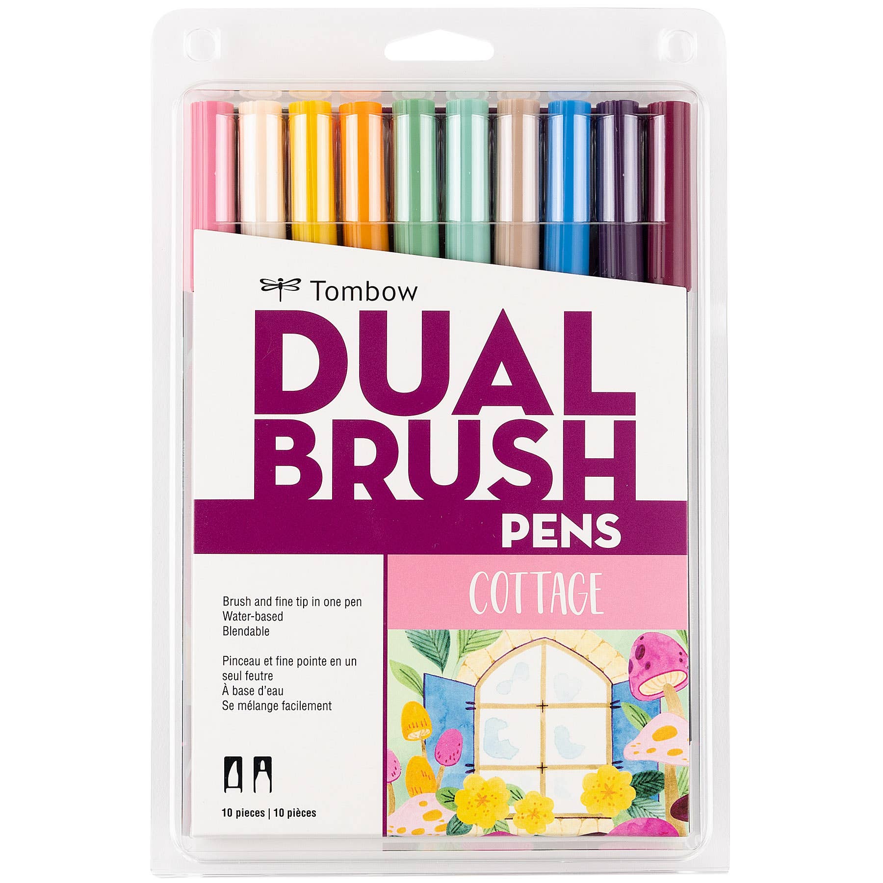 Dual Brush Pen Art Markers: Cottage - 10-Pack