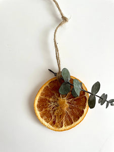 Dried Orange and Eucalyptus Ornament